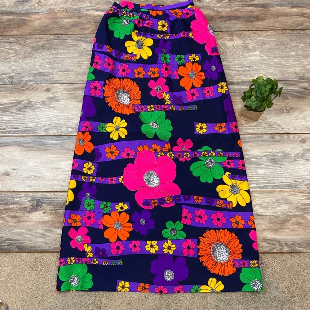 🆒Amazing Vintage Boho Black Light Pencil Skirt🆒